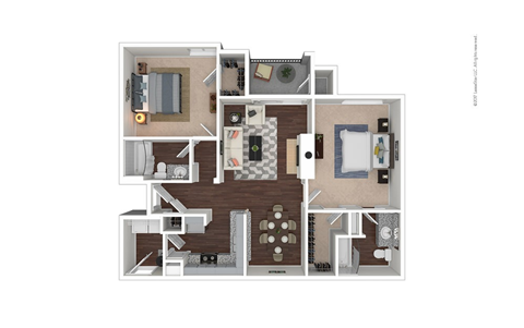 B7 Floor Plan at Preserve at Rolling Oaks, Texas, 78728